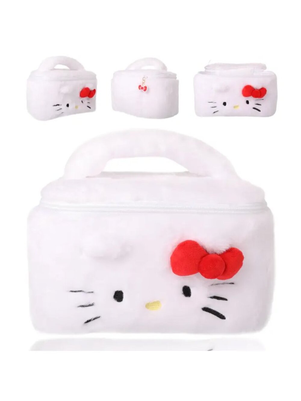 Sanrio Hello Kitty Fluffy Travel Cosmetic Bag (NWT)